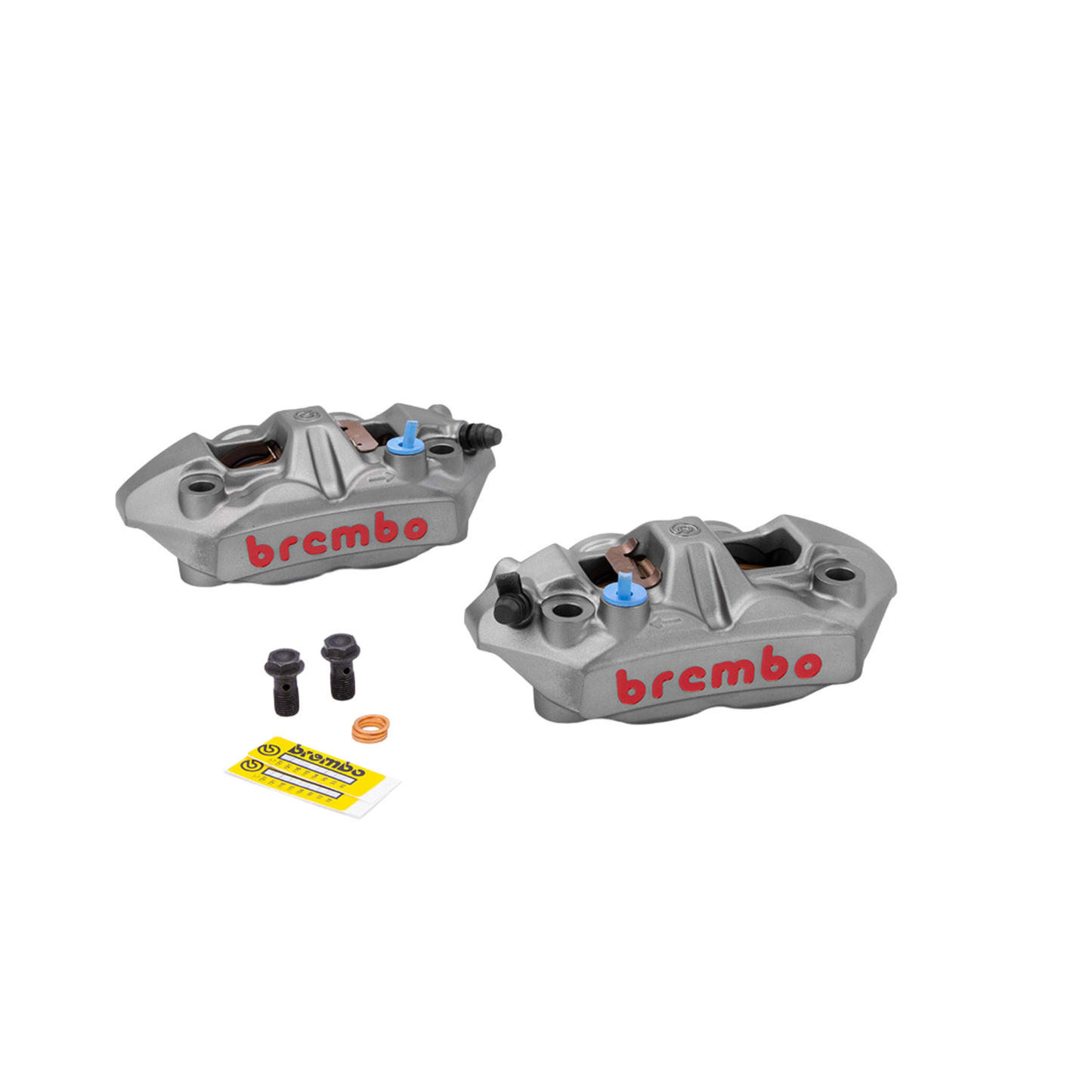 Brembo M4 100mm Radial Mount Cast Monobloc Caliper Set - Titanium Grey