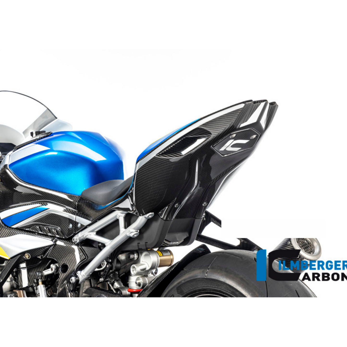 Ilmberger Carbon Mono-posto Carbon Seat Unit + Tank Middle & Side Covers Kit for BMW M1000RR (2021-22)