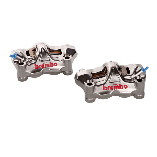 Brembo GP4-RX 4-Piston Radial Mount 2-Piece Billet Caliper Set - Nickel