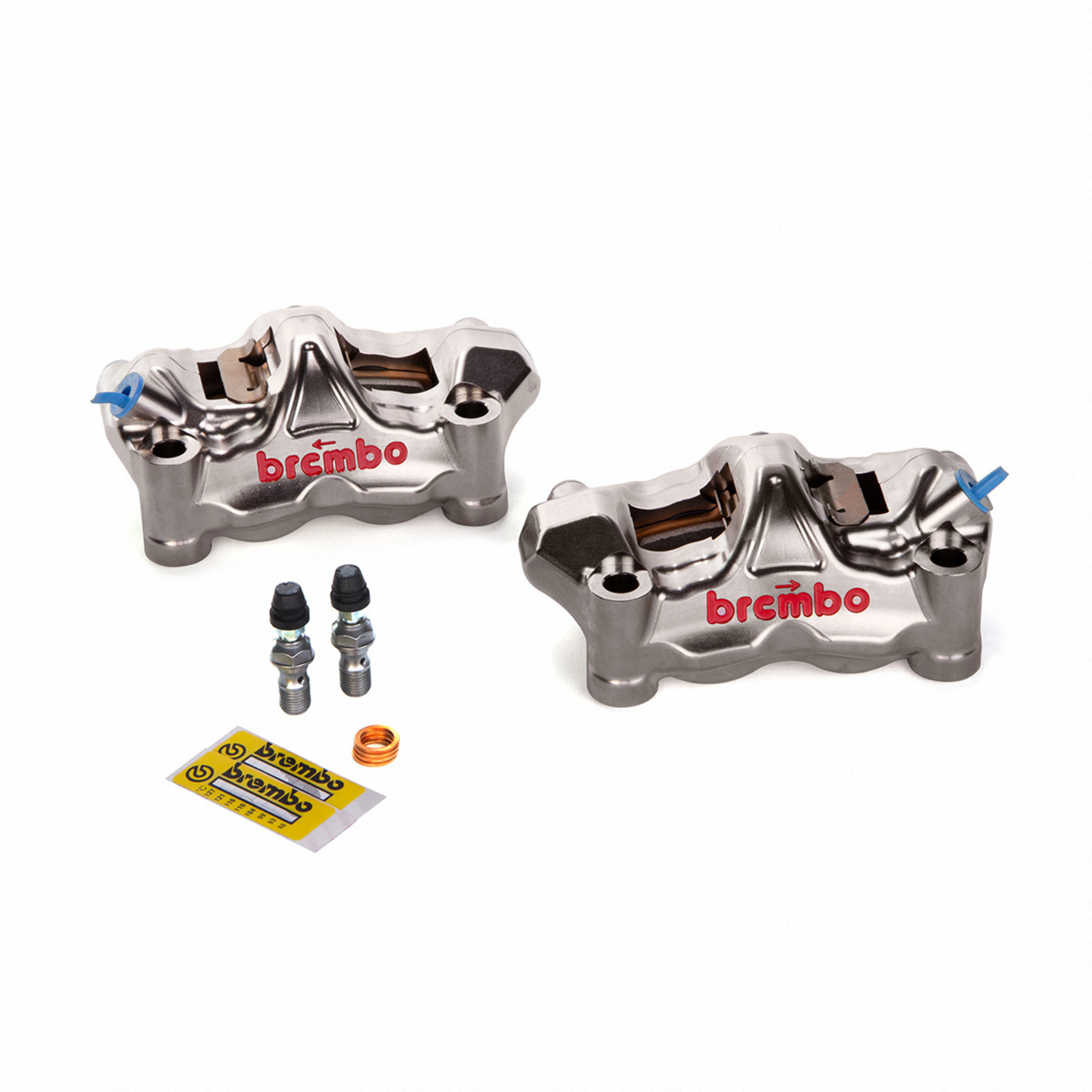 Brembo GP4-RX 4-Piston Radial Mount 2-Piece Billet Caliper Set - Nickel