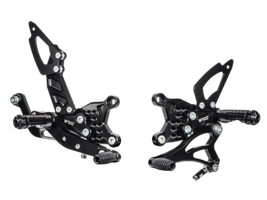 Aprilia Tuono V4 (2017-23) Street Version 6-Position Adjustable Rearsets by Bonamici Racing