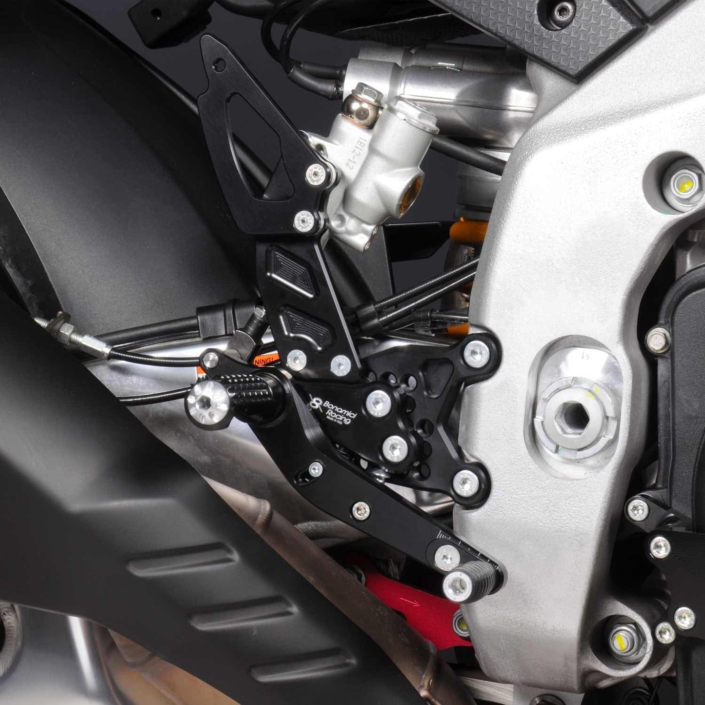 Aprilia Tuono V4 (2017-23) Street Version 6-Position Adjustable Rearsets by Bonamici Racing