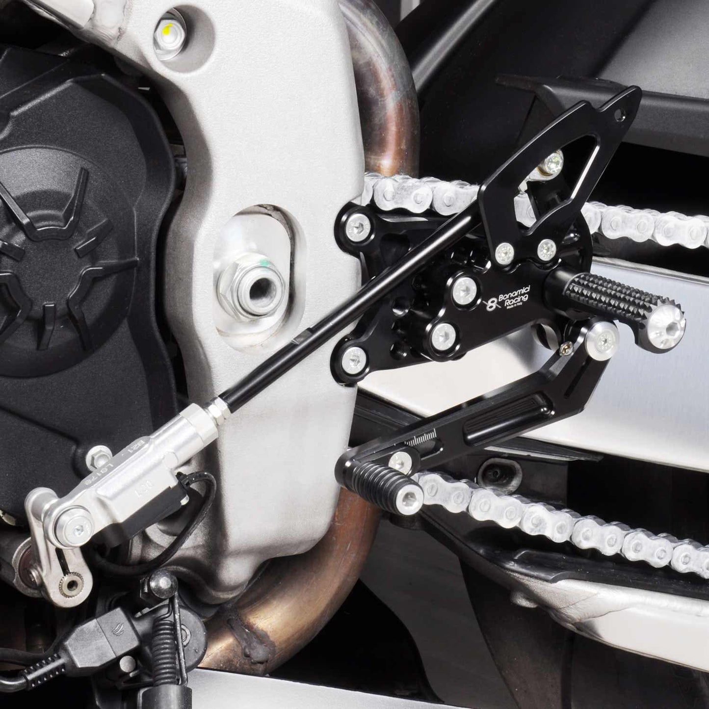 Aprilia Tuono V4 (2017-23) Street Version 6-Position Adjustable Rearsets by Bonamici Racing