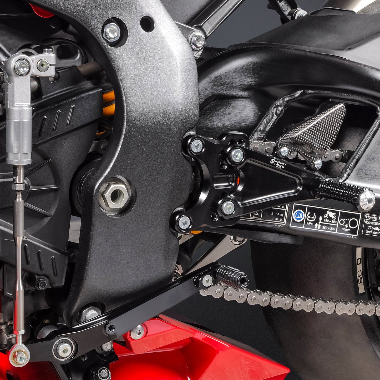 Honda CBR1000RR R Fireblade (2020-23) Street Version 6-Position Adjustable Rearsets by Bonamici Racing