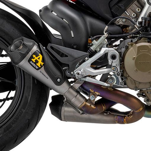 Arrow Works Titanium Exhaust w/Stainless Steel Link Pipes for Ducati Panigale V4 (2020-24)