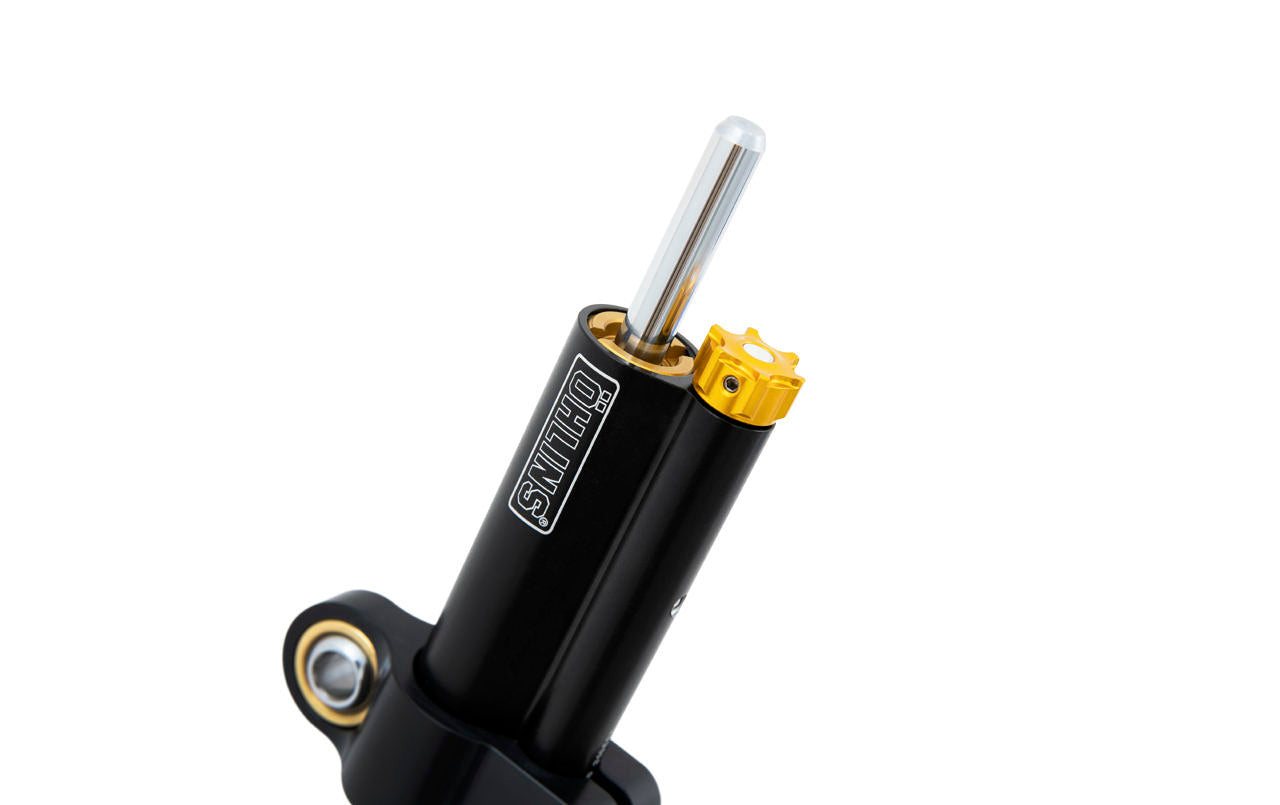 Ohlins 68mm-stroke Steering Damper for Ducati Panigale V2 & Panigale V4 (2018+) - Black