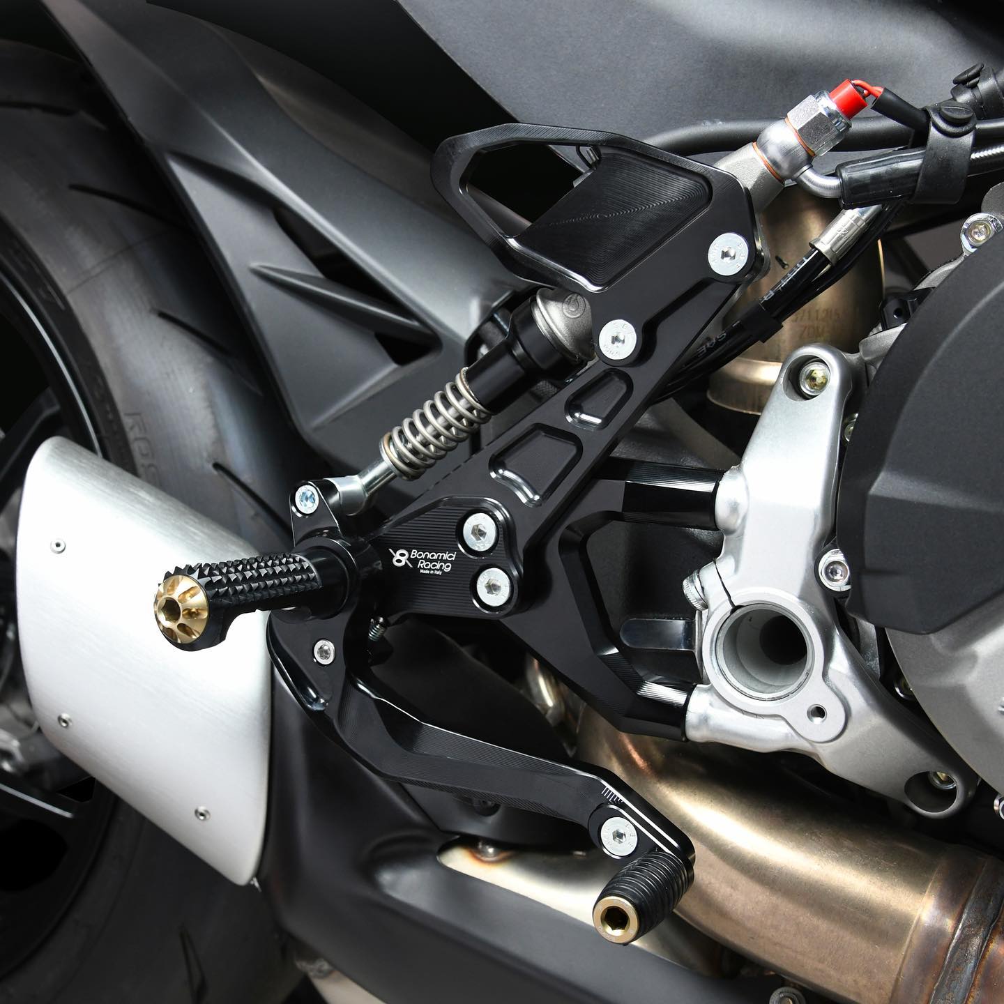 Ducati Streetfighter V2 (2022+) 6-Position Adjustable Rearsets by Bonamici Racing