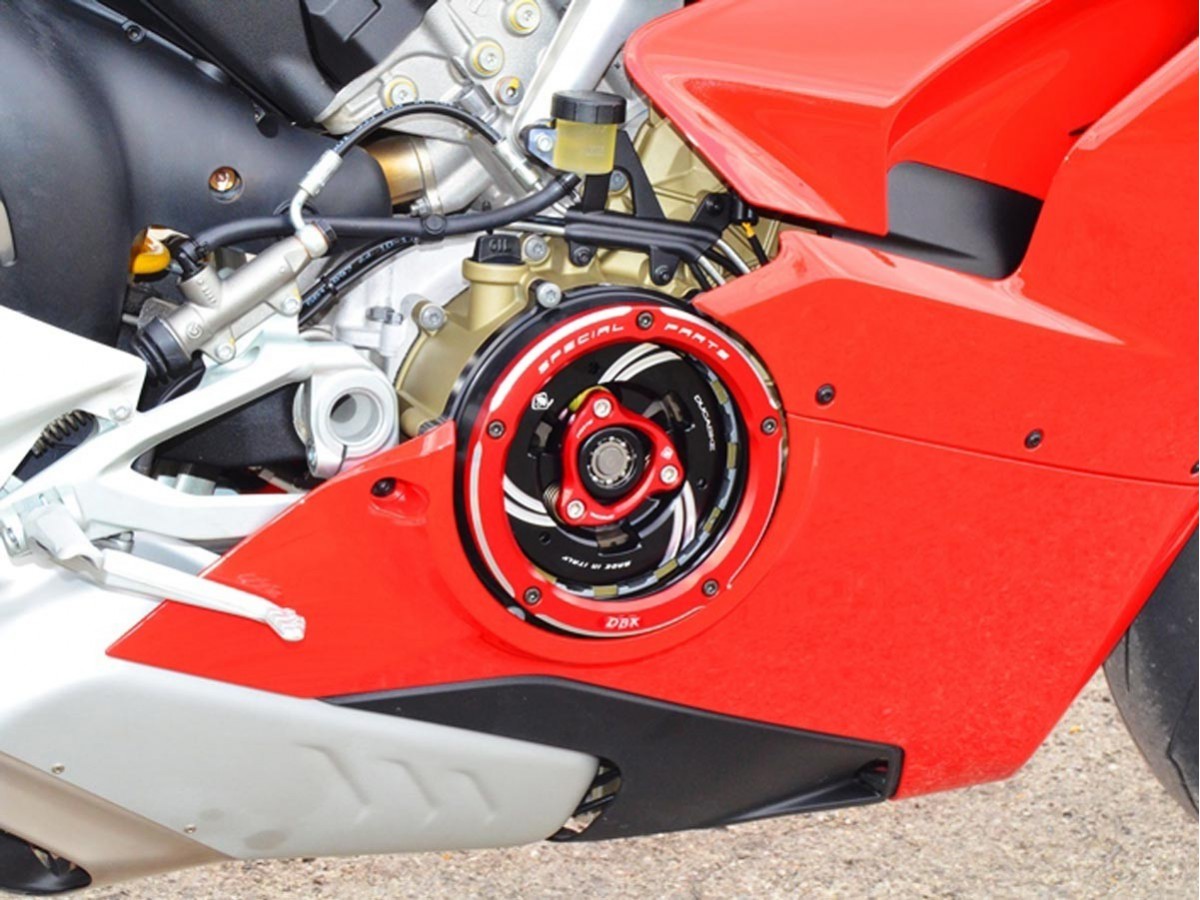 DBK Special Parts Clear Clutch Cover for Ducati Panigale V4 (2018-2023)