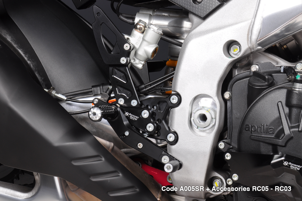 Aprilia RSV4 1100 (2017-23) Race Version Adjustable Rearsets by Bonamici Racing