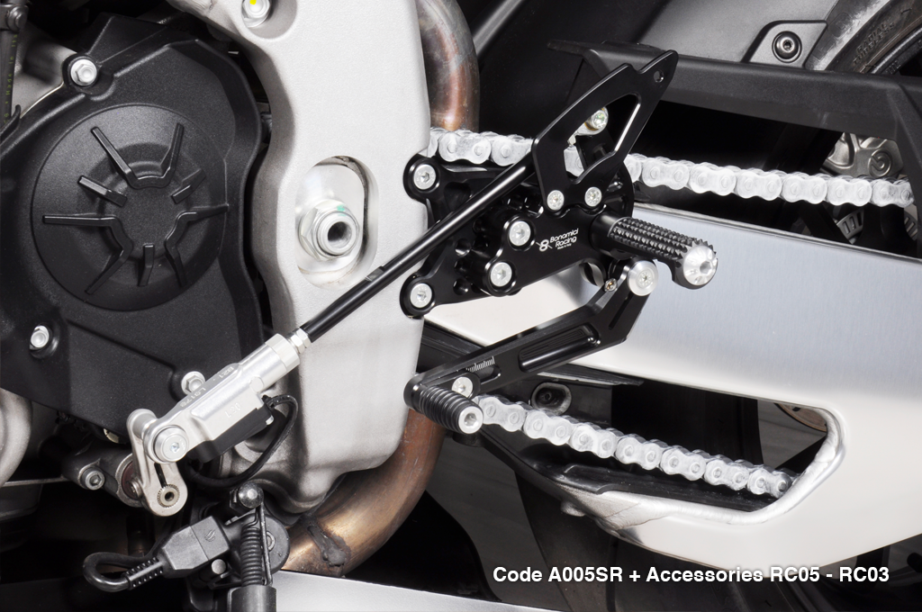 Aprilia RSV4 1100 (2017-23) Race Version Adjustable Rearsets by Bonamici Racing