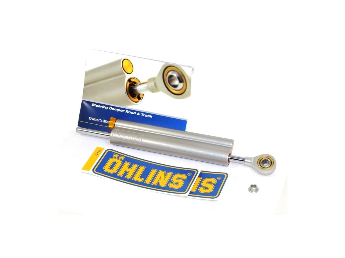 Ohlins 63mm-stroke Steering Damper - Silver