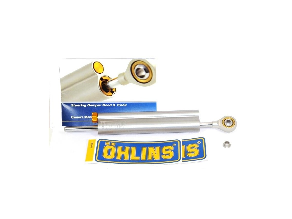 Ohlins 63mm-stroke Steering Damper - Silver