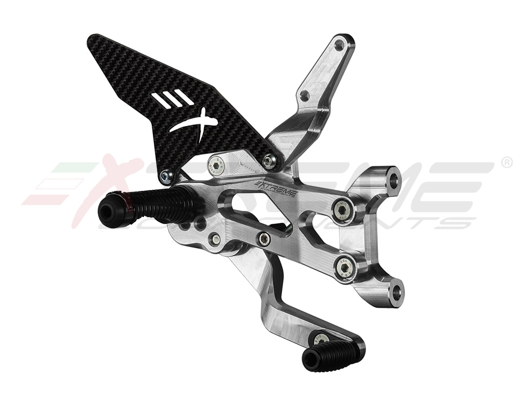 Extreme Components GP EVO Rearsets in Aluminum/Carbon for Ducati Panigale V4 (2018-23)