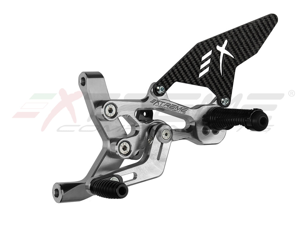 Extreme Components GP EVO Rearsets in Aluminum/Carbon for Ducati Panigale V2 (2020-23)