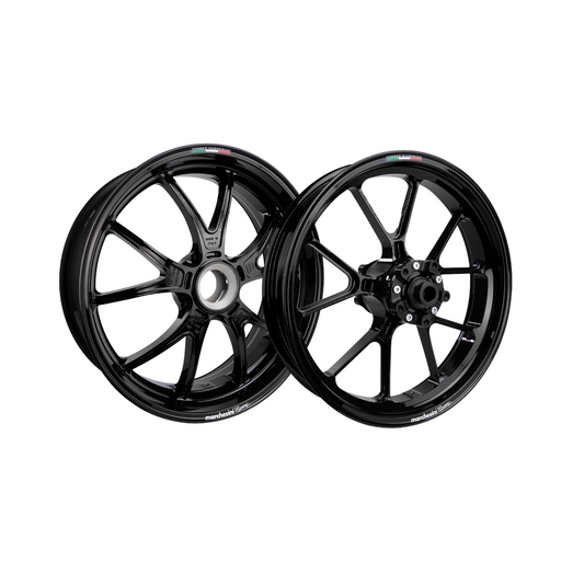 Marchesini M10RS Kompe MV Agusta Brutale 1000 RR (2014-23) Forged Aluminum Wheel Set - Gloss Black