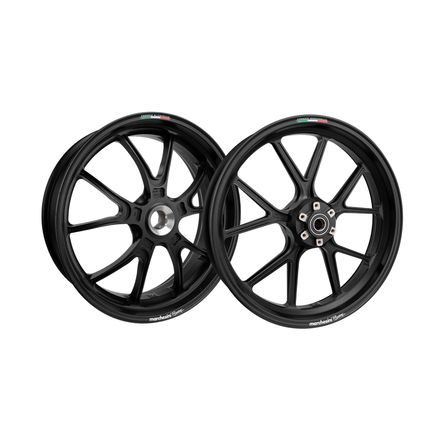 Marchesini M10RS Kompe Ducati Monster 1200S / 1200R (2014-20) Forged Aluminum Wheel Set - Matte Black