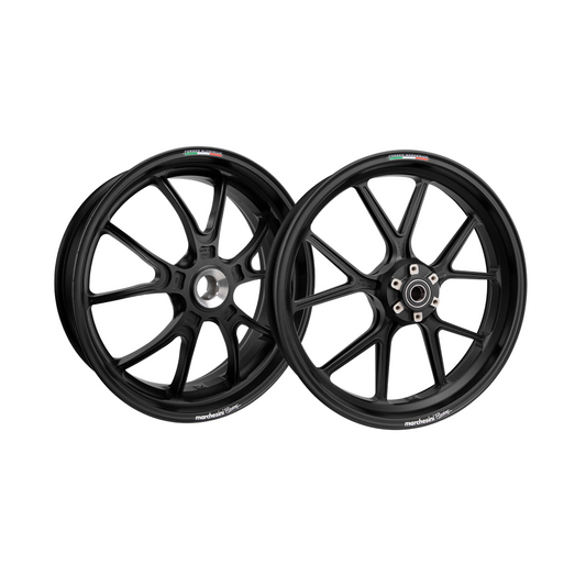 Marchesini M10RS Kompe Ducati Monster 1200S / 1200R (2014-20) Forged Aluminum Wheel Set - Matte Black