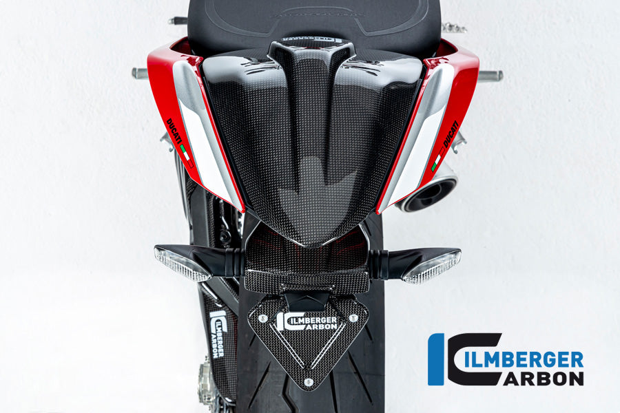 ILmberger Carbon Fiber Seat Cover Kit for Ducati Panigale V2 (2020-2023)