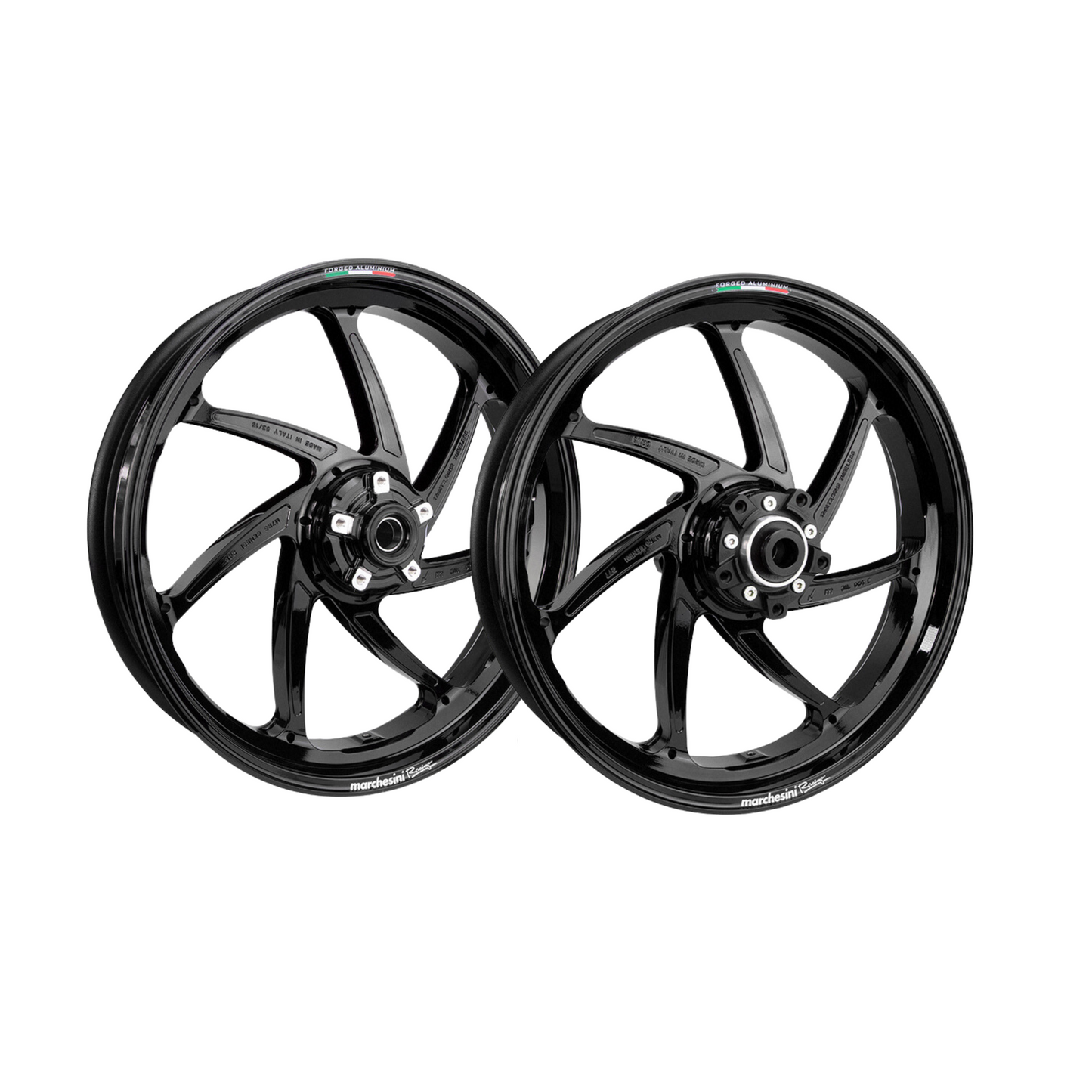 Marchesini M7RS Genesi Aprilia RSV4 / Tuono V4 (2021-2023) Forged Aluminum Wheel Set - Gloss Black