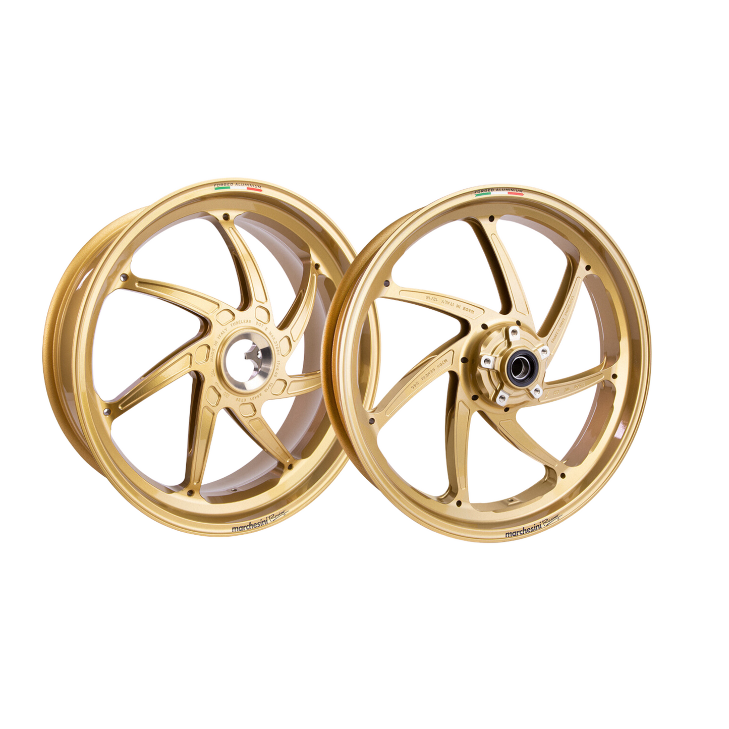 Marchesini M7RS Genesi Aprilia RSV4 / Tuono V4 (2021-2023) Forged Aluminum Wheel Set - Gold