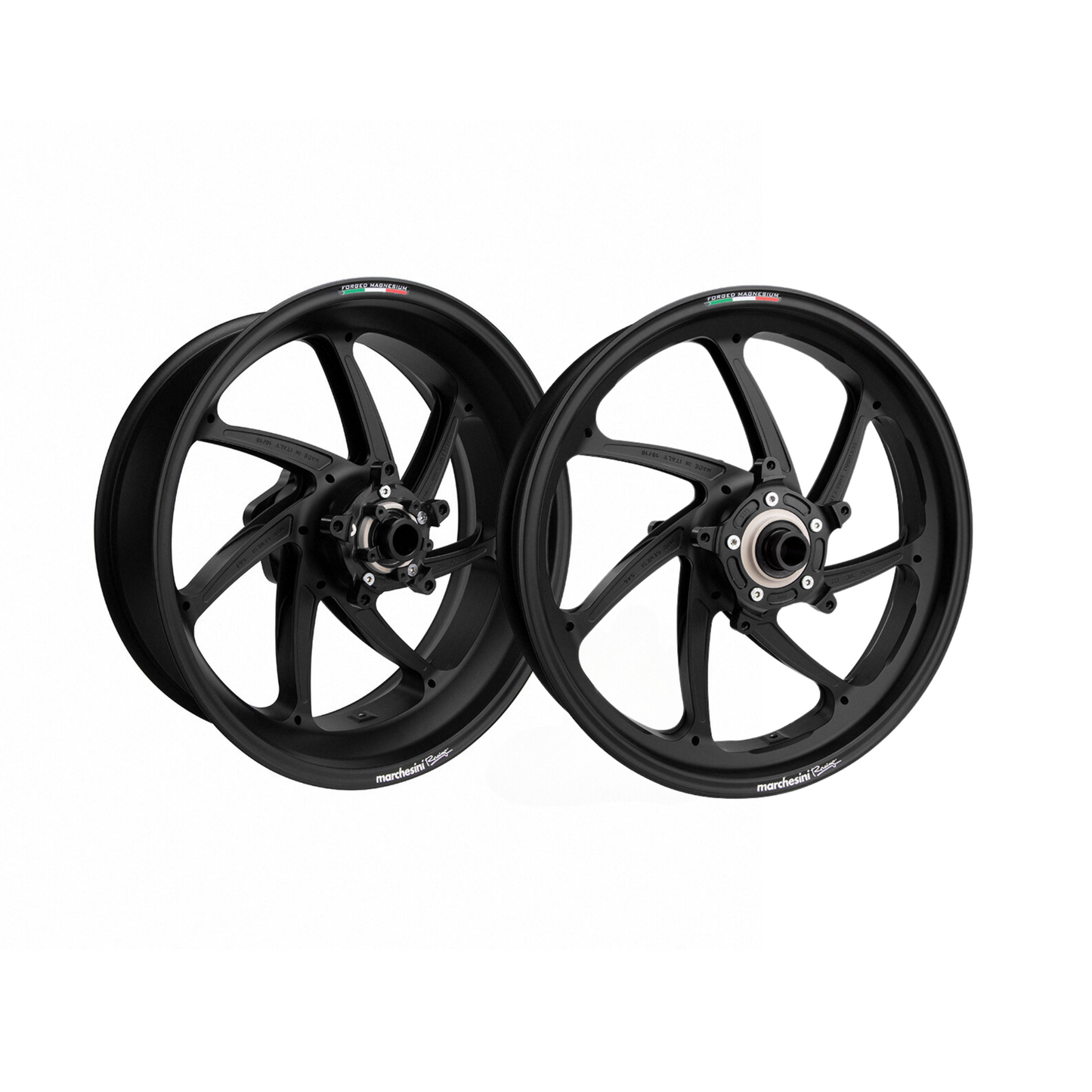 Marchesini M7RS Genesi Aprilia RSV4 / Tuono V4 (2021-2023) Forged Aluminum Wheel Set - Matte Black