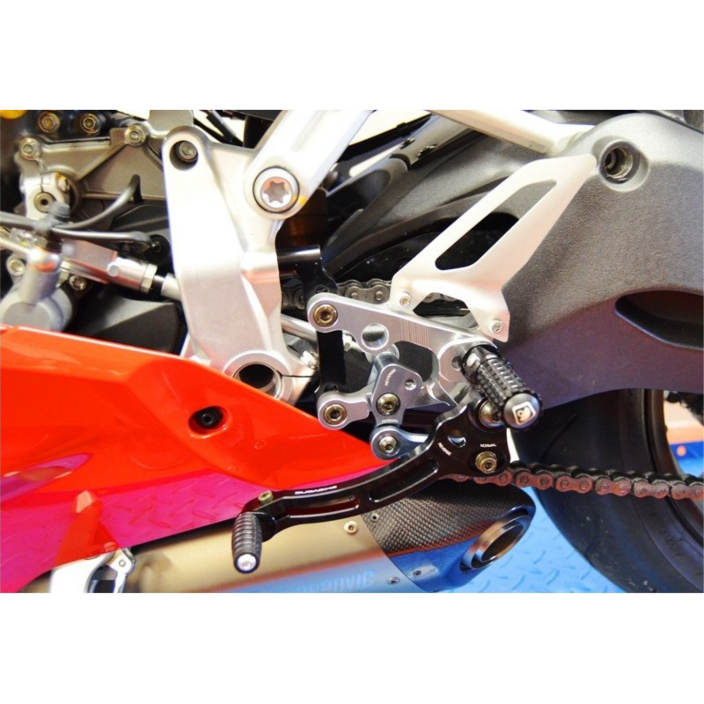 DBK Special Parts CNC Aluminum Machined Adjustable Rearsets for Ducati Panigale V2 (2020-2023)