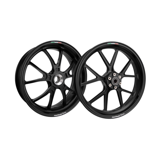 Marchesini M10RS Corse Ducati Panigale V2 (2020-23) / Streetfighter V2 (2022-23) Forged Magnesium Wheel Set - Matte Black