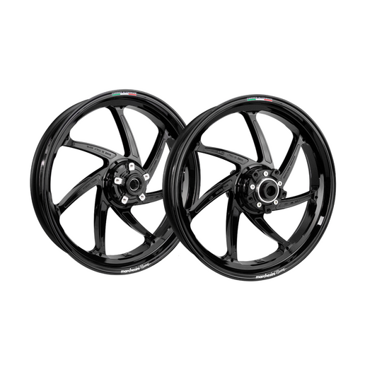 Marchesini M7RS Genesi Ducati Panigale V2 (2020-23) / Streetfighter V2 (2022-23) Forged Aluminum Wheel Set - Gloss Black