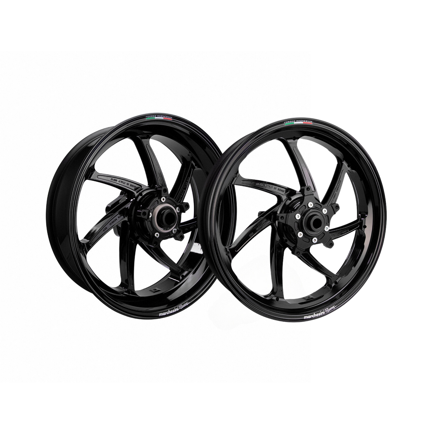Marchesini M7R Genesi BMW S1000RR / M1000RR (2019-23) Forged Magnesium Wheel Set - Gloss Black