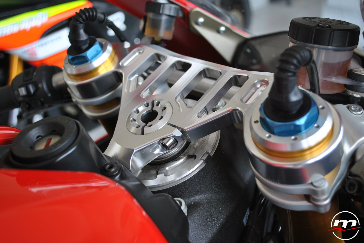 Melotti Racing CNC Machined Aluminum Top Triple Clamp for Ducati Panigale V2 (2020-23) - Race Version