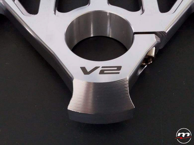 Melotti Racing CNC Machined Aluminum Top Triple Clamp for Ducati Panigale V2 (2020-23) - Race Version