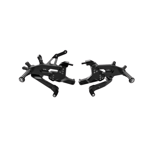 DBK Special Parts CNC Aluminum Machined Adjustable Rearsets for Ducati Panigale V4 (2018-2023)